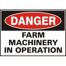 Danger Farm Machinery